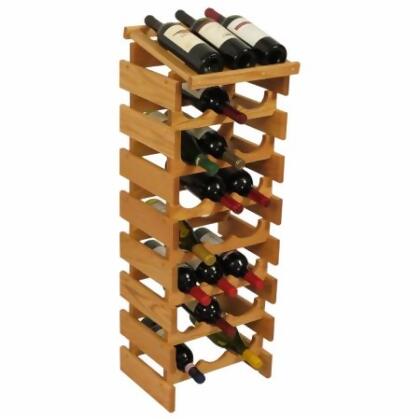 Wooden Mallet WRD37LO 24 Bottle Dakota Wine Rack with Display Top 