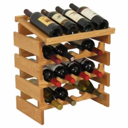 Wooden Mallet WRD43LO 16 Bottle Dakota Wine Rack with Display Top