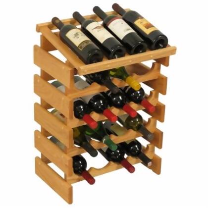 Wooden Mallet WRD44LO 20 Bottle Dakota Wine Rack with Display Top 