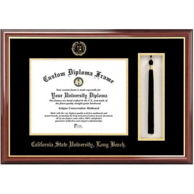 Campus Image CA923PMHGT Cal State Long Beach Tassel Box and Diploma Frame 