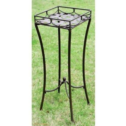 International Caravan Santa Fe Iron Nailhead Square Plant Stand