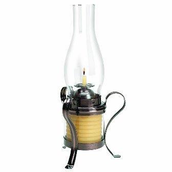 Candle By The Hour 20625BP 40 Hour Coil Candle With Hurricane Lamp - Copper