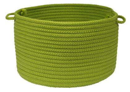 Colonial Mills H271A018X018 Simply Home Solid - Bright Green 18 in. x 12 in. Utility Basket 