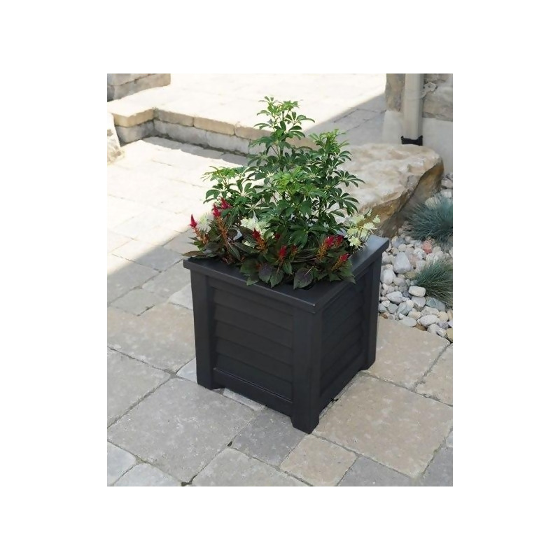 Mayne 5866-W Lakeland Square Patio Planter, 16x16, White並行輸入