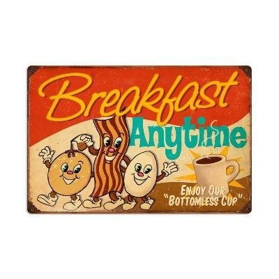 Past Time Signs RPC201 Breakfast Food And Drink Vintage Metal Sign 