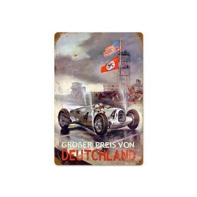 Past Time Signs V718 German Grand Prix Axis Military Vintage Metal Sign 