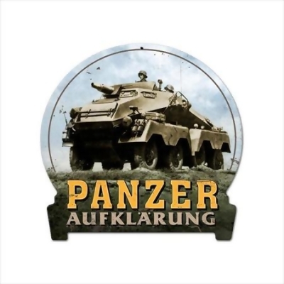 Past Time Signs HM004 Panzer Axis Military Round Banner Metal Sign 