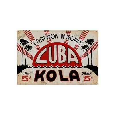 Past Time Signs VXL034 Cuba Kola Food and Drink Metal Sign 