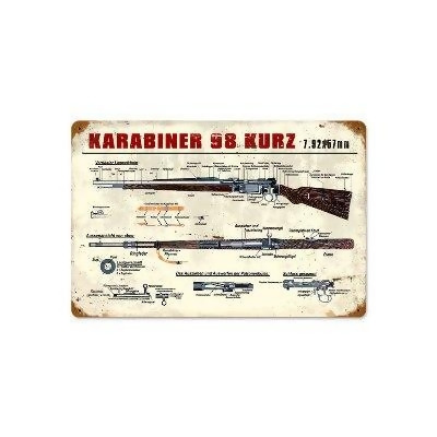 Past Time Signs V741 Karabiner Axis Military Vintage Metal Sign 