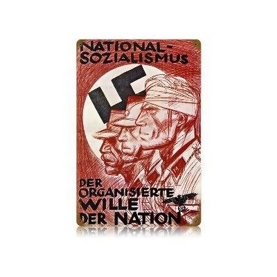 Past Time Signs V555 National Socialism Axis Military Vintage Metal Sign 