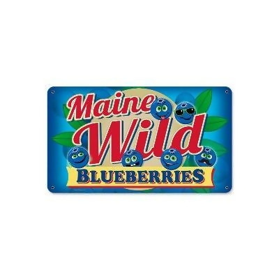 Past Time Signs RPC266 Wild Blueberries Food And Drink Metal Sign 
