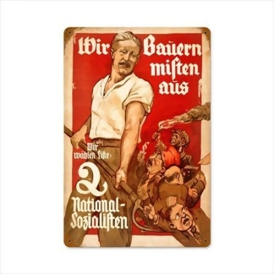 Past Time Signs HA037 National Socialism Axis Military Vintage Metal Sign 