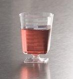 EMI Yoshi EMI-SPWG2 Squares Pedestal Wine Glass 2 oz - Clear 