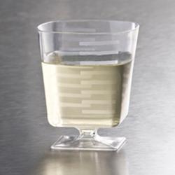 EMI Yoshi EMI-SPWG5 Squares pedestal Wine Glass 5.5 oz - Clear 