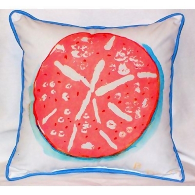 Betsy Drake HJ092 Coral Sand Dollar Large Indoor-Outdoor Pillow 18 in. x 18 in. 
