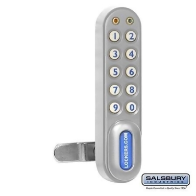 Salsbury 22290SLV Electronic Lock For Extra Wide Designer Wood Locker Door - Silver 