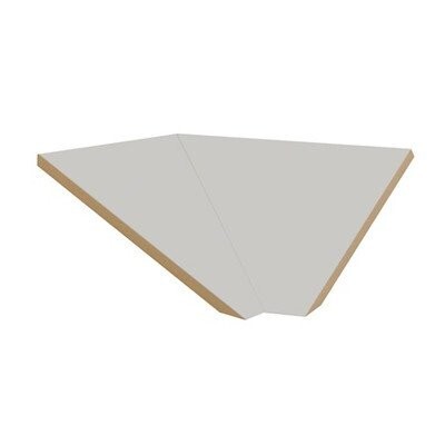 Salsbury 33378GRY Sloping Hood Filler Corner - For 18 Inch Deep Designer Wood Locker - Gray 