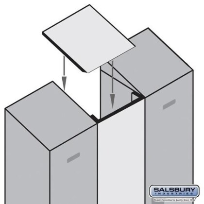 Salsbury 33388MAH Sloping Hood Filler In-Line - 15 Inches Wide - For 18 Inch Deep Designer Wood Locker - Mahogany 