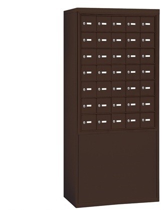 Salsbury 19975BRZ Free-Standing Enclosure For 19075-35 And 19078-35 Recessed Mounted Cell Phone Lockers - Bronze 