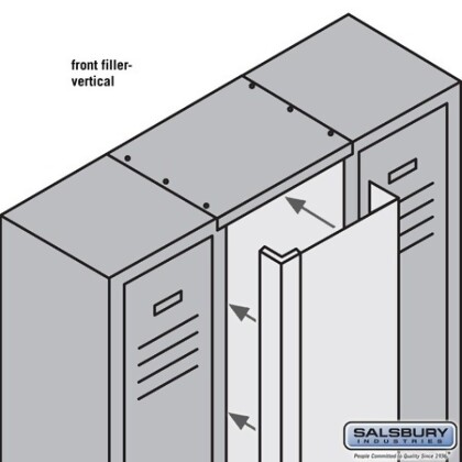 Salsbury 77869BL Front Filler Vertical - 9 Inch Wide - For 6 Feet High Metal Locker - Blue 