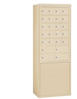 Salsbury 19974SAN Free-Standing Enclosure For 19075-24 And 19078-24 Recessed Mounted Cell Phone Lockers - Sandstone 