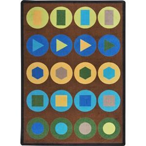 Joy Carpets 1781D-02 Encircled Rug 7 ft. 8 in. x 10 ft. 9 in. - Earthtone 