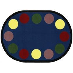 Joy Carpets 1430RR-02 Lots of Dots Rug 2 ft. 1 in. x 7 ft. 8 in. Runner - Earthtone