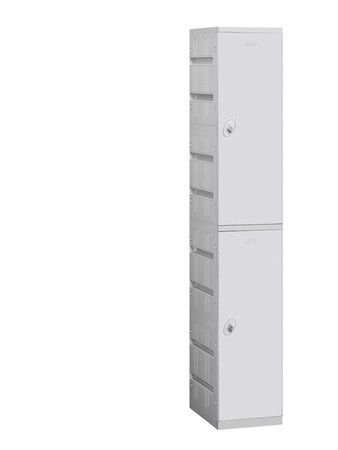 Salsbury 92168GY-A Assembled Double Tier 1 Wide Locker Color Gray 