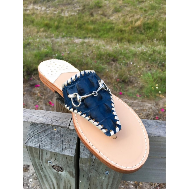 navy sandals size 7