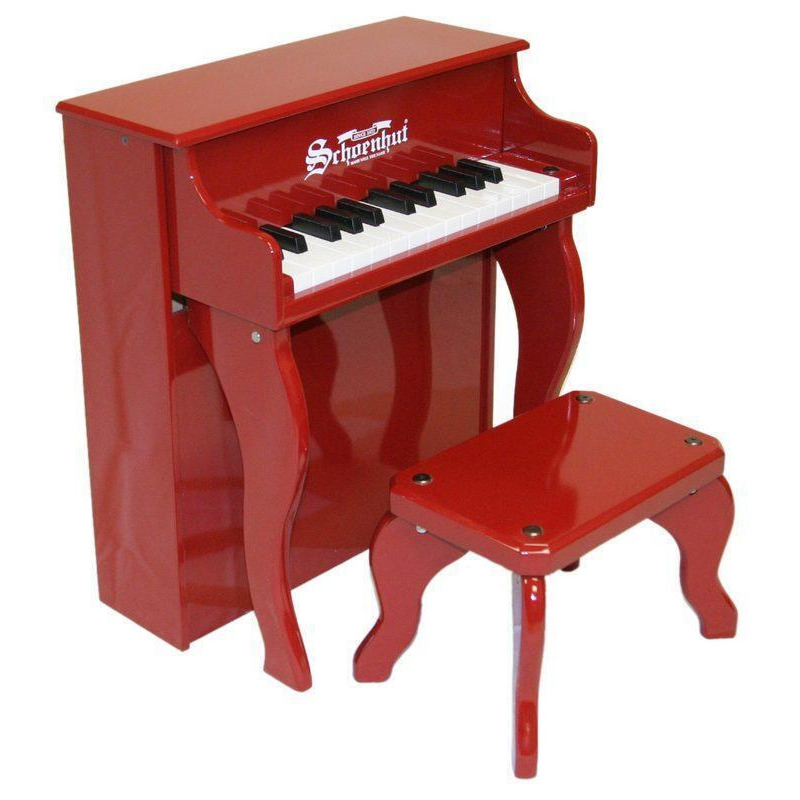 childs piano with bench