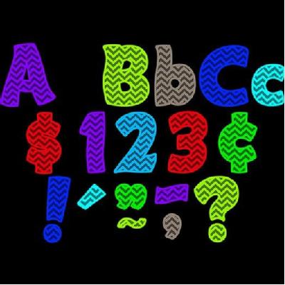 Chevron Funtastic 4" Letters Combo Pack Teacher Created Resources TCR5454 