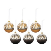 A by Amara - Deco Brush Assorted Brown Baubles - Set of 6 A by Amara - Deco Brush Assorted Brown Baubles - Set of 6