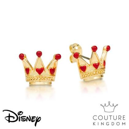 Disney Jewellery 迪士尼愛麗絲夢遊仙境紅心皇后鍍14k金耳釘alice In Wonderland By Couture Kingdom From Friday購物at Shop Com Tw
