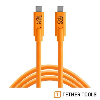TETHER TOOLS CUC15-ORG USB-C 轉 USB-C 傳輸線 4.6m 公司貨 