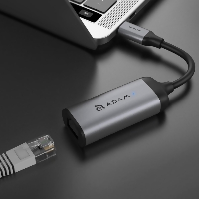 亞果元素 CASA e1 USB Type-C 公 對 Gigabit 高速乙太網路 轉接器 灰 