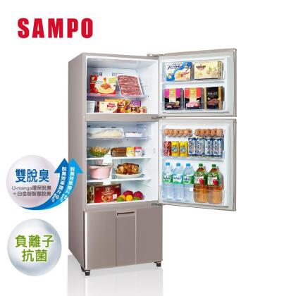 SAMPO 聲寶 455公升一級能效變頻系列變頻三門冰箱 SR-B46DV(R6) 紫燦銀 含基本安裝+舊機回收 