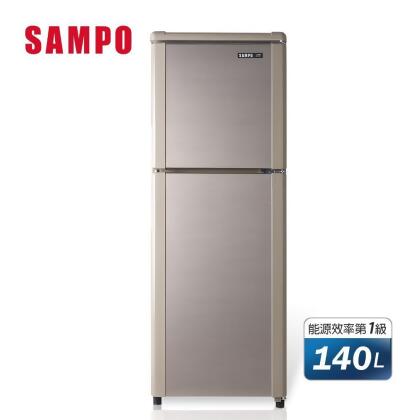 SAMPO聲寶 140L 1級定頻2門電冰箱 SR-C14Q(Y9) 晶鑽金含基本安裝+舊機回收 