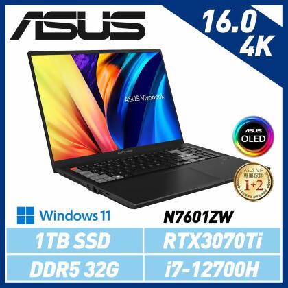 ASUS Vivobook Pro 16X OLED N7601ZW-0038K12700H 16吋筆電 零度黑