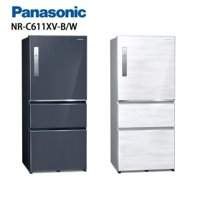 Panasonic 國際牌 610公升 三門變頻無邊框鋼板電冰箱 NR-C611XV-B/W 