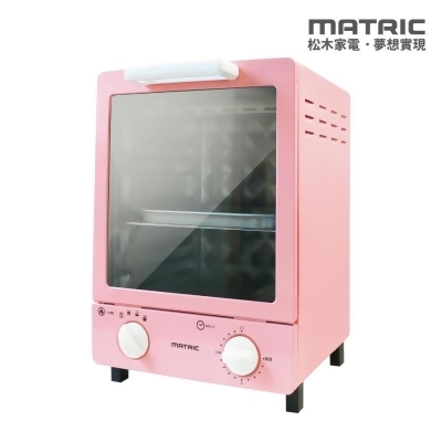 MATRIC松木 12L蜜桃甜心雙層加高立式電烤箱 MG-DV1207F 