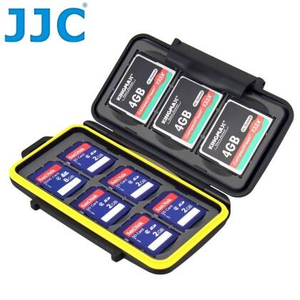 JJC儲卡盒SD記憶卡盒收納盒MC-SD6CF3(適SDHC/SDXC卡6張&CF卡3張;防撞防水) 