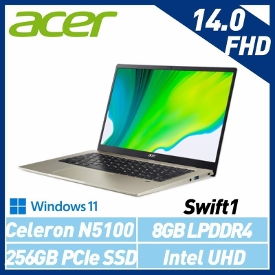 Acer 宏碁 SF114-34-C6CQ 金 14吋 輕薄筆電 