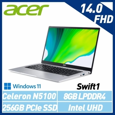 Acer 宏碁 SF114-34-C98J 銀 14吋 輕薄筆電 