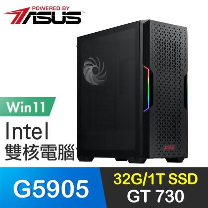 華碩系列【金塊6號win】G5905雙核 GT730 影音電腦(32G/1T SSDWin 11) 