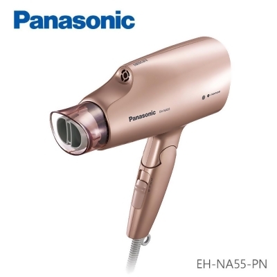 Panasonic 國際牌 奈米水離子3段溫控國際電壓折疊式吹風機 EH-NA55-PN - 