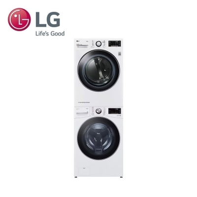 【LG 樂金】18KG WiFi滾筒洗衣機(蒸洗脫)冰瓷白+16KG 免曬衣乾衣機 (WD-S18VW+WR-16HW) 