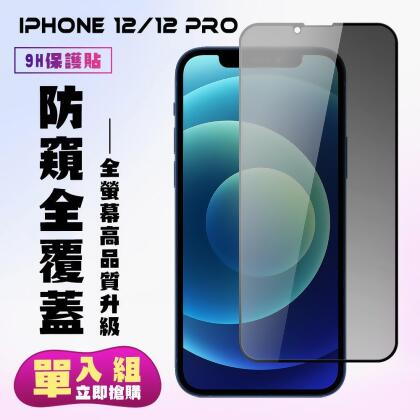 iPhone 12 iPhone 12 Pro保護貼 滿版黑框防窺手機保護貼 