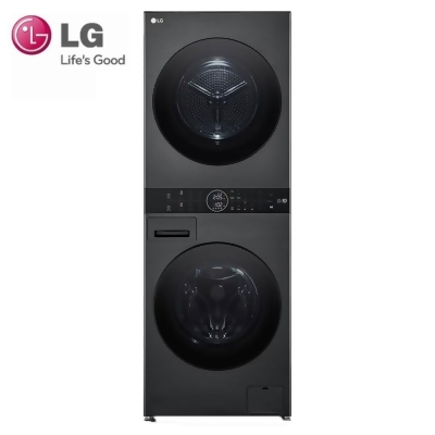 LG樂金WashTower洗衣13公斤+乾衣10公斤AI智控洗乾衣機WD-S1310B 尊爵黑 