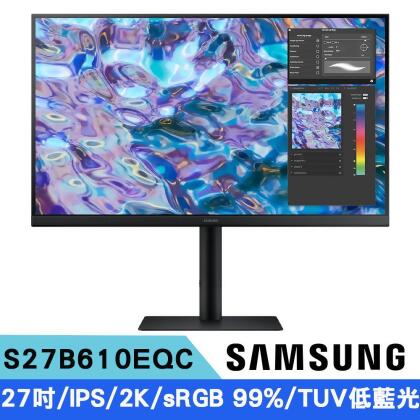 SAMSUNG三星 S27B610EQC 27型 2K IPS液晶顯示器 