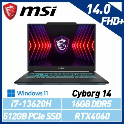 【13代新機】MSI 微星 Cyborg 14 A13VF-026TW 14吋 電競筆電 